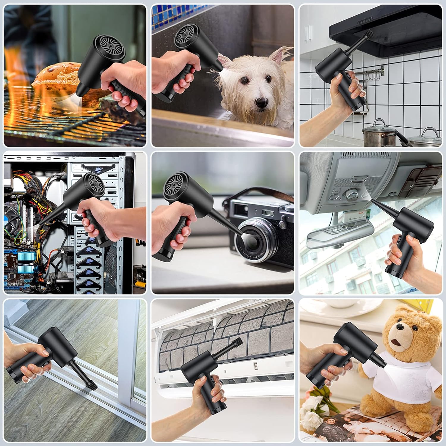 Compressed air Duster - Keyboard Cleaner for Office - no Canned air Duster - Electric air Duster 91000 RPM