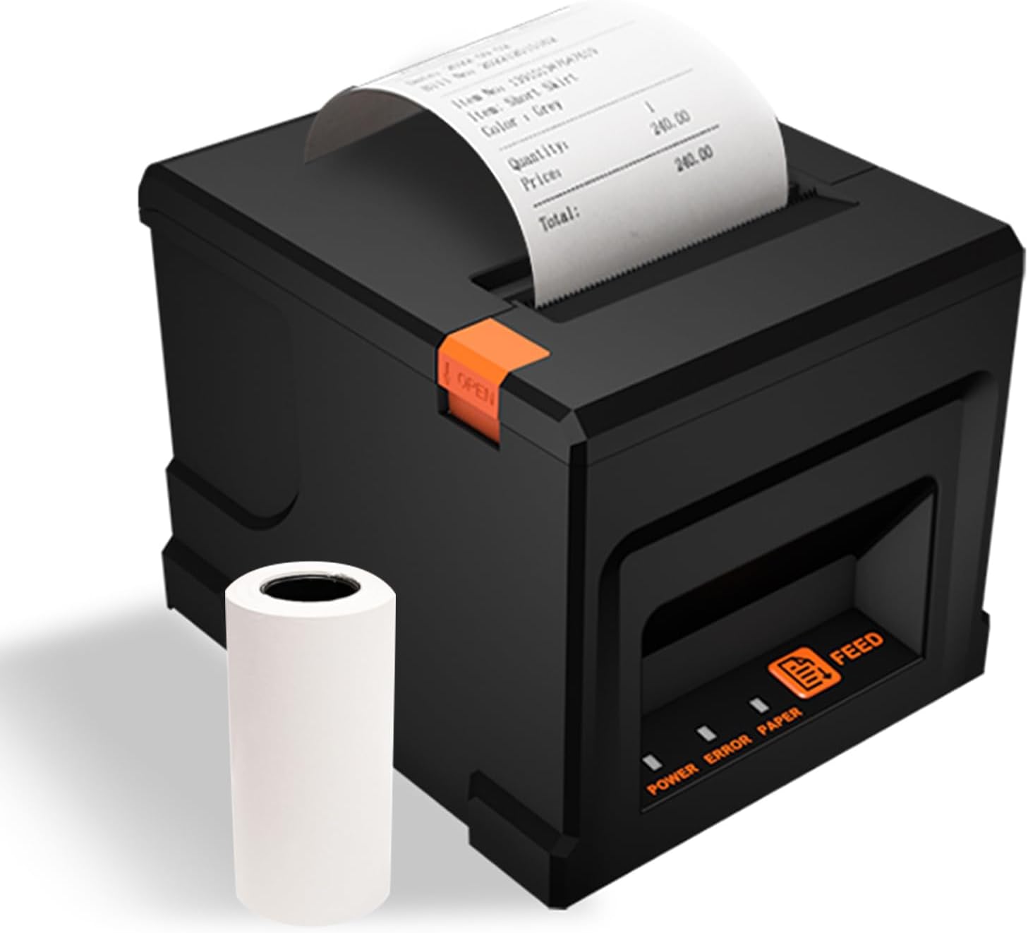 Eacam 80mm USB Receipt Printer POS Printer with Auto Cutter Desktop Direct Thermal Printing Compatible with Support ESC/POS