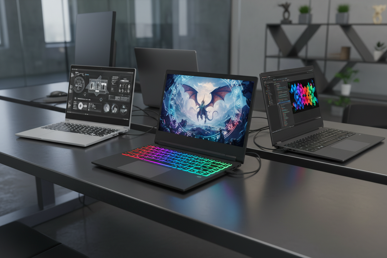 Powerful Laptops for Work & Play the image should be without the texts